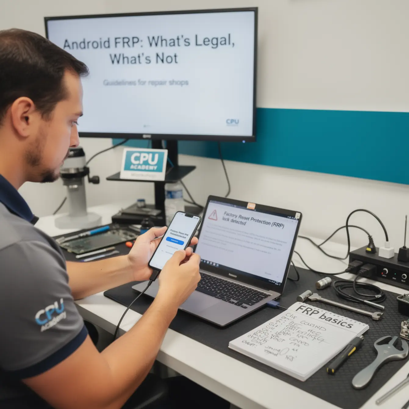 Android Frp Basics - Android FRP: What's Legal, What's Not, and What Shops Should Do — body photo 1 showing Phone Restore Error Troubleshooting