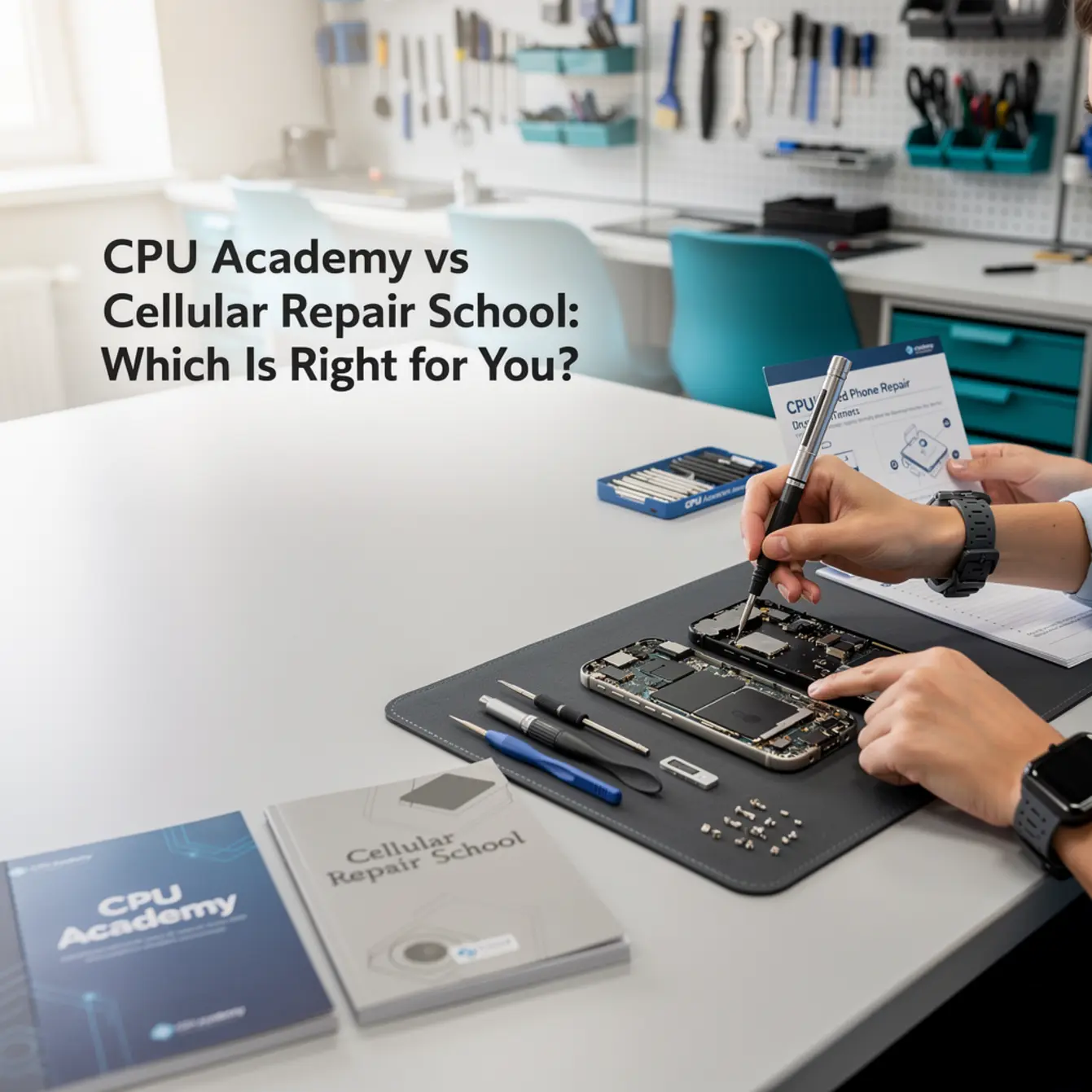 CPU Academy vs Cellular Repair School: Which Is Right for You? — body photo 1 showing Wide Repair Bench Hero