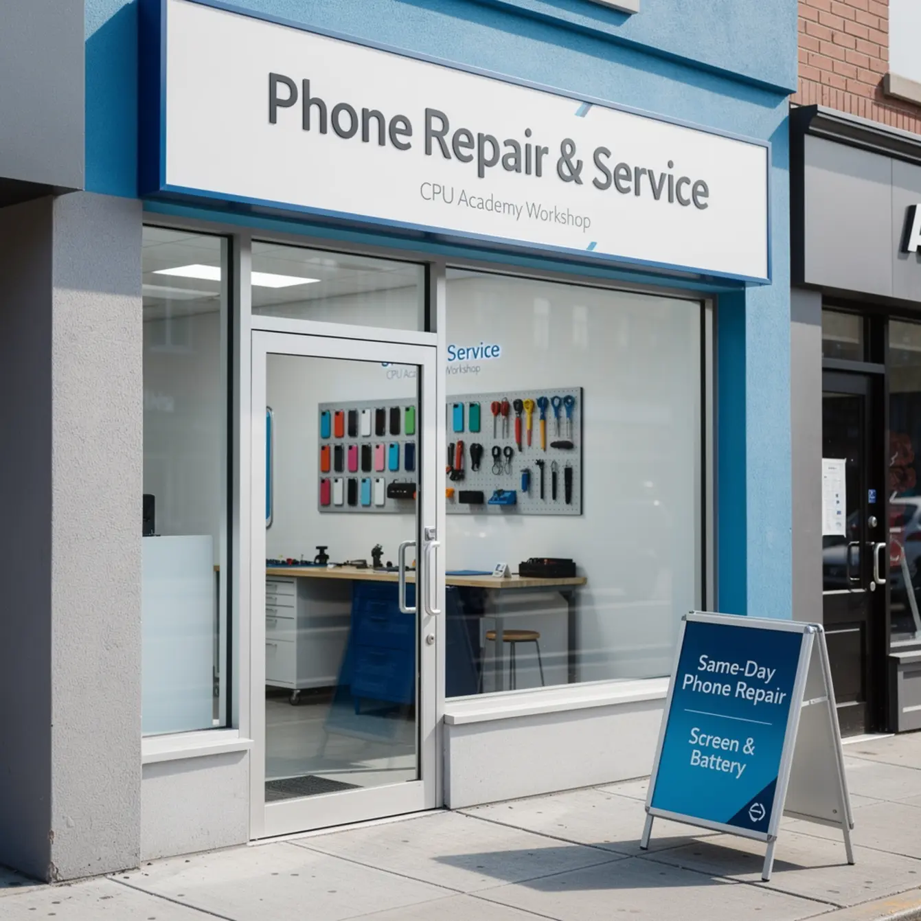 Phone Repair Business - Phone Repair Profit Margins: Gross vs Net, Explained Simply — body photo 1 showing Repair Shop Exterior Authentic