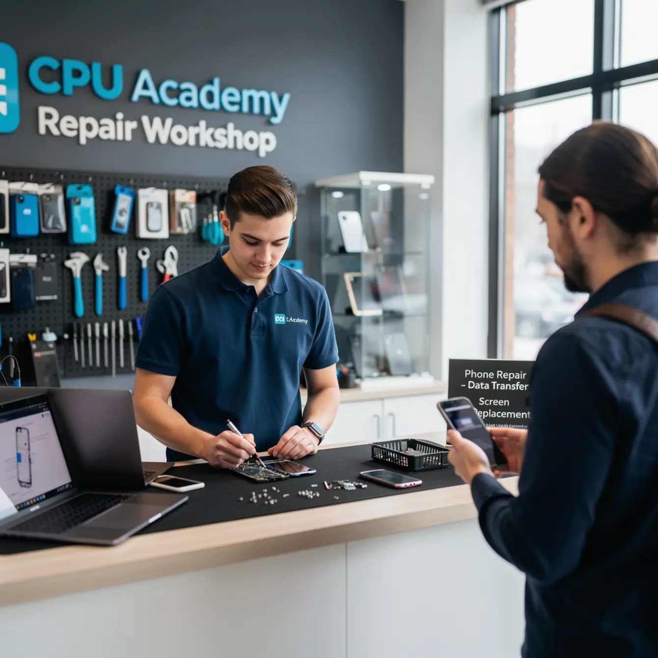 How to Start a Phone Repair Business in 2026: Step-by-Step — body photo 2 showing Front Counter Customer Service