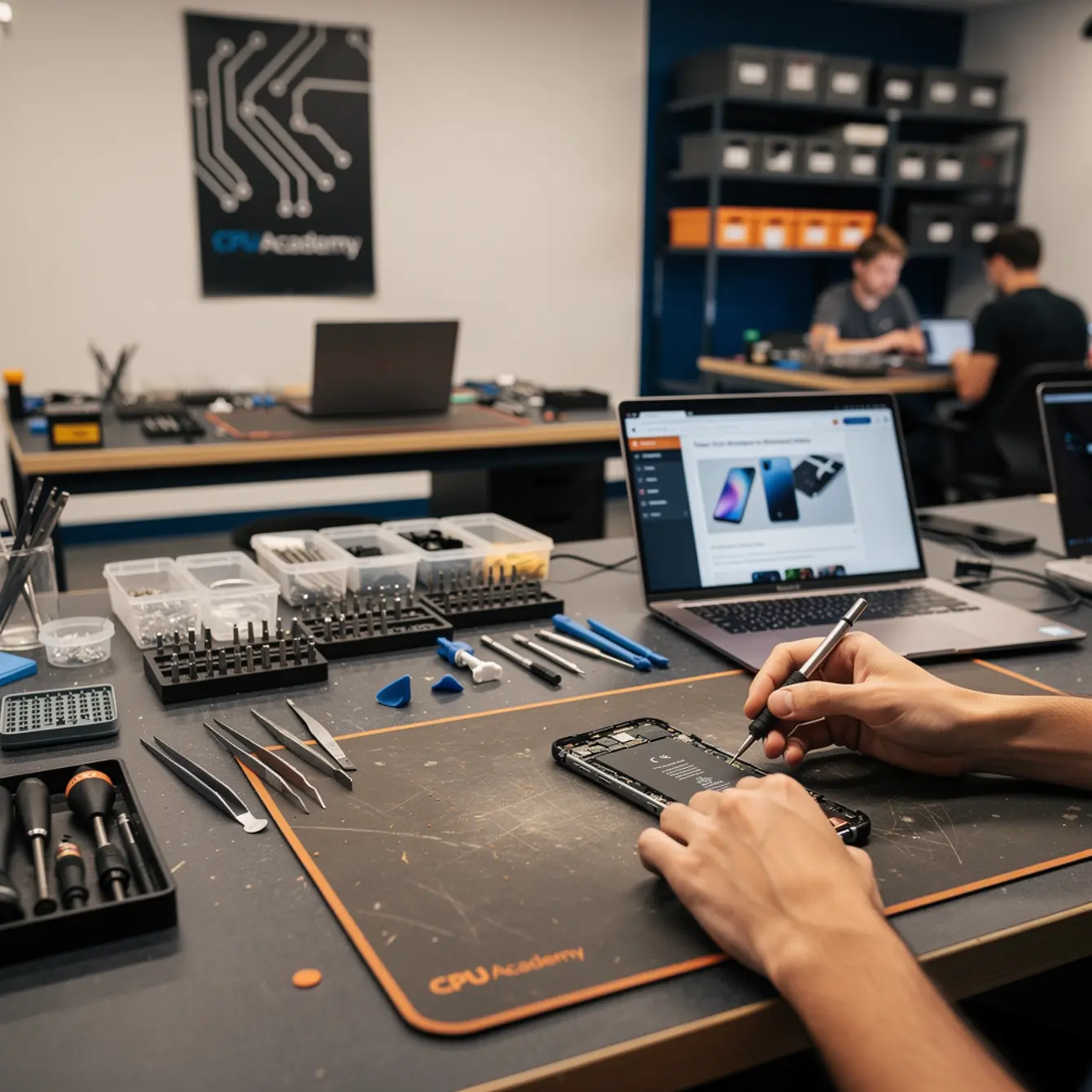 Is an Online Phone Repair Course Worth It in 2026? — body photo 1 showing Wide Repair Bench Hero