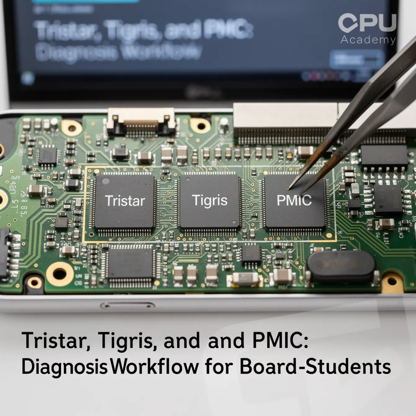 Micro Soldering Training - Tristar, Tigris, and PMIC: Diagnosis Workflow for Board-Level Students — body photo 1 showing Microscope POV Solder Joint