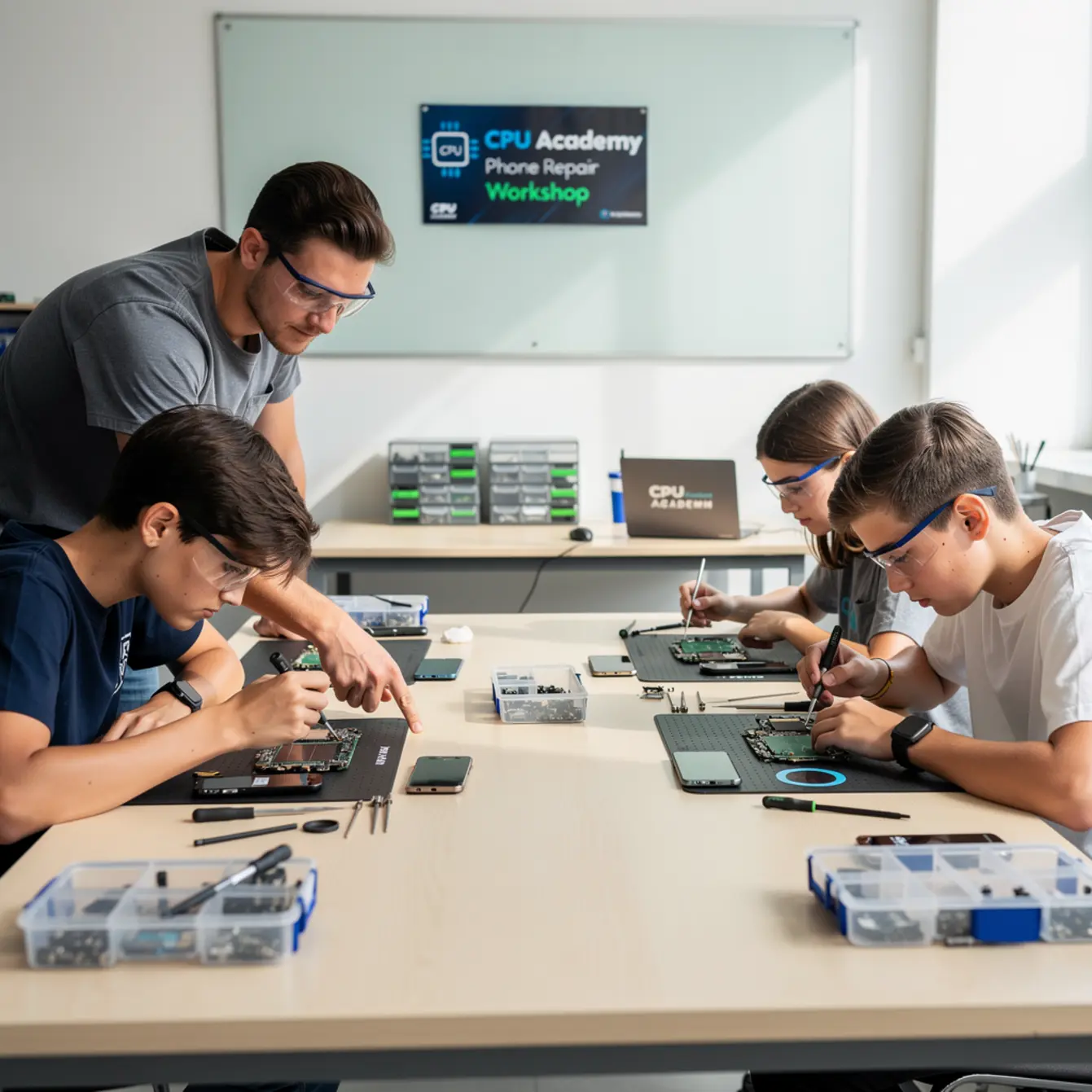 Phone Repair Course for Teenagers: Parent Guide to a Real Tech Skill — body photo 3 showing Clean Light Desk Background